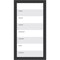 Glass Dry Erase Board Vertical Panel, Grey Week Calendar Framed